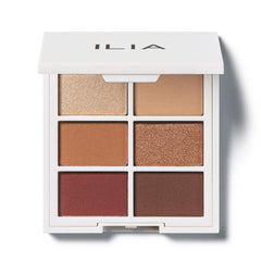 ILIA The Necessary Eyeshadow Palette open showing high-pigment swatches