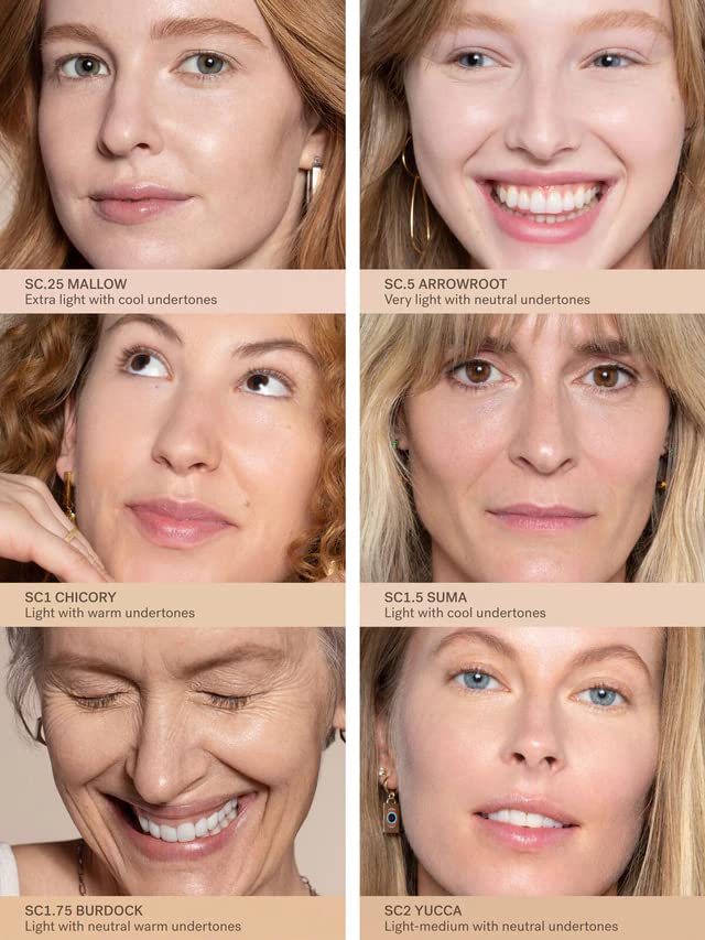 ILIA True Skin Serum Concealer Chicory SC1 model application shows breathable, undetectable finish