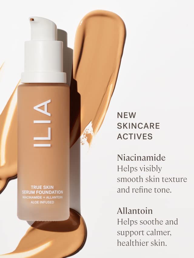 ILIA True Skin formula highlights Allantoin soothing component close-up.