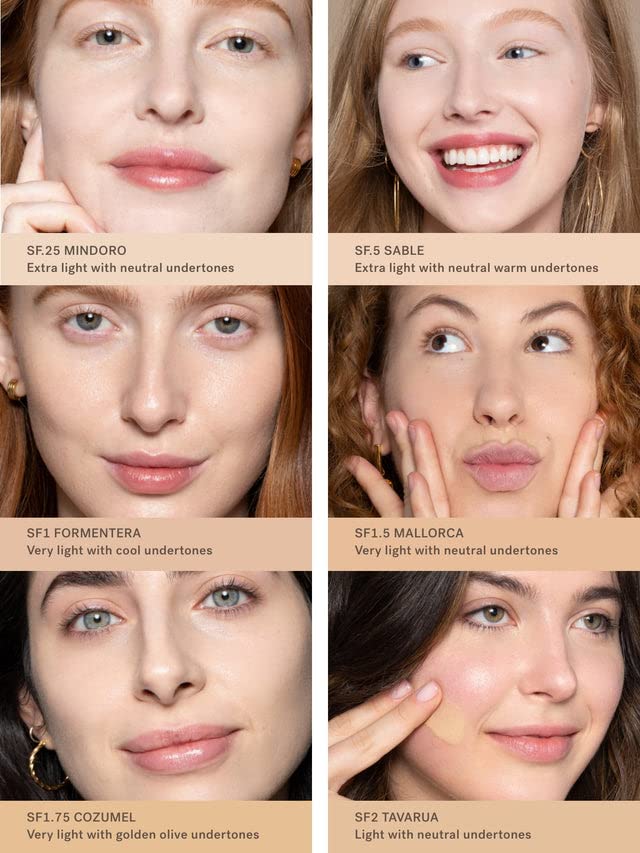 ILIA True Skin Serum Foundation niacinamide and allantoin ingredients highlighted for soothing effect.