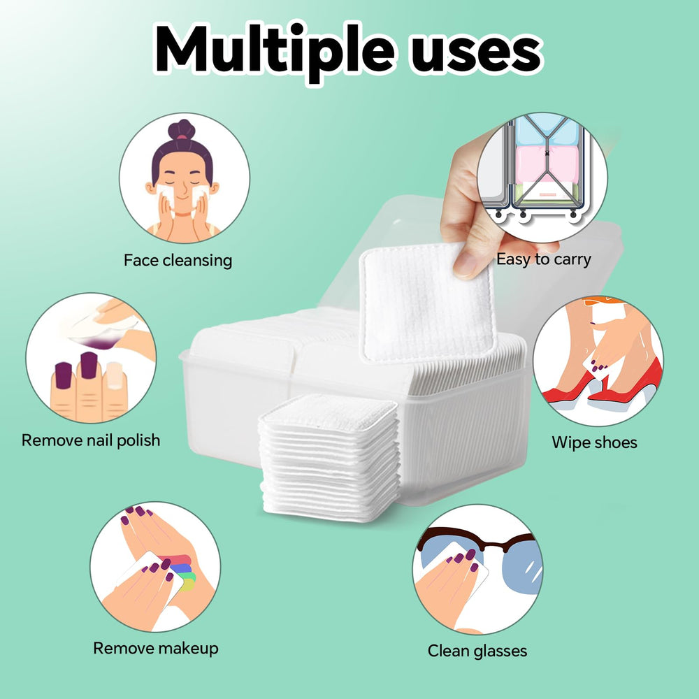 Illidi Cotton Pads ideal for facial cleansing and toner application in skincare routines.