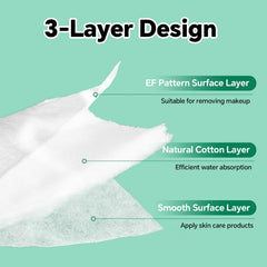 Illidi Cotton Pads with rounded corners to prevent snagging during application.