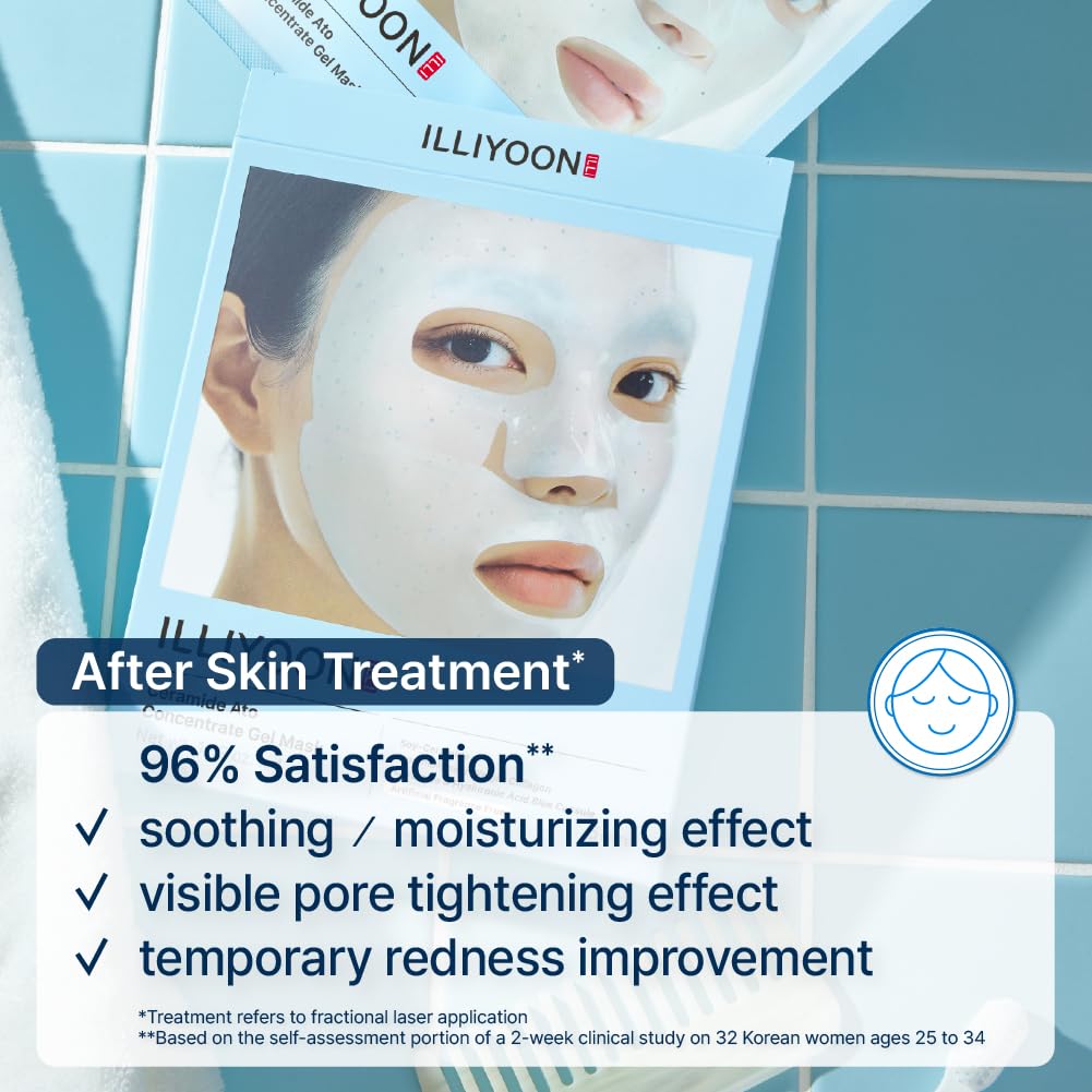 Illiyoon Ceramide Ato Concentrate Mask results in luminous glass skin finish.
