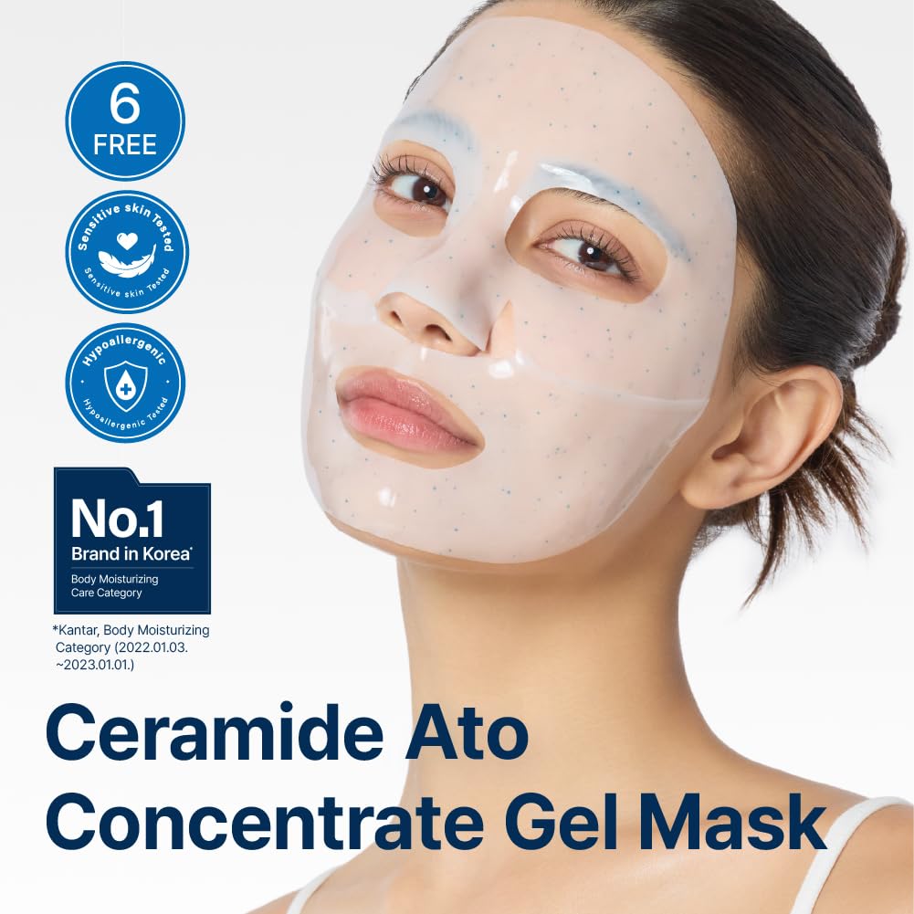 Illiyoon Ceramide Ato Concentrate Mask hydrogel texture delivering deep moisture.