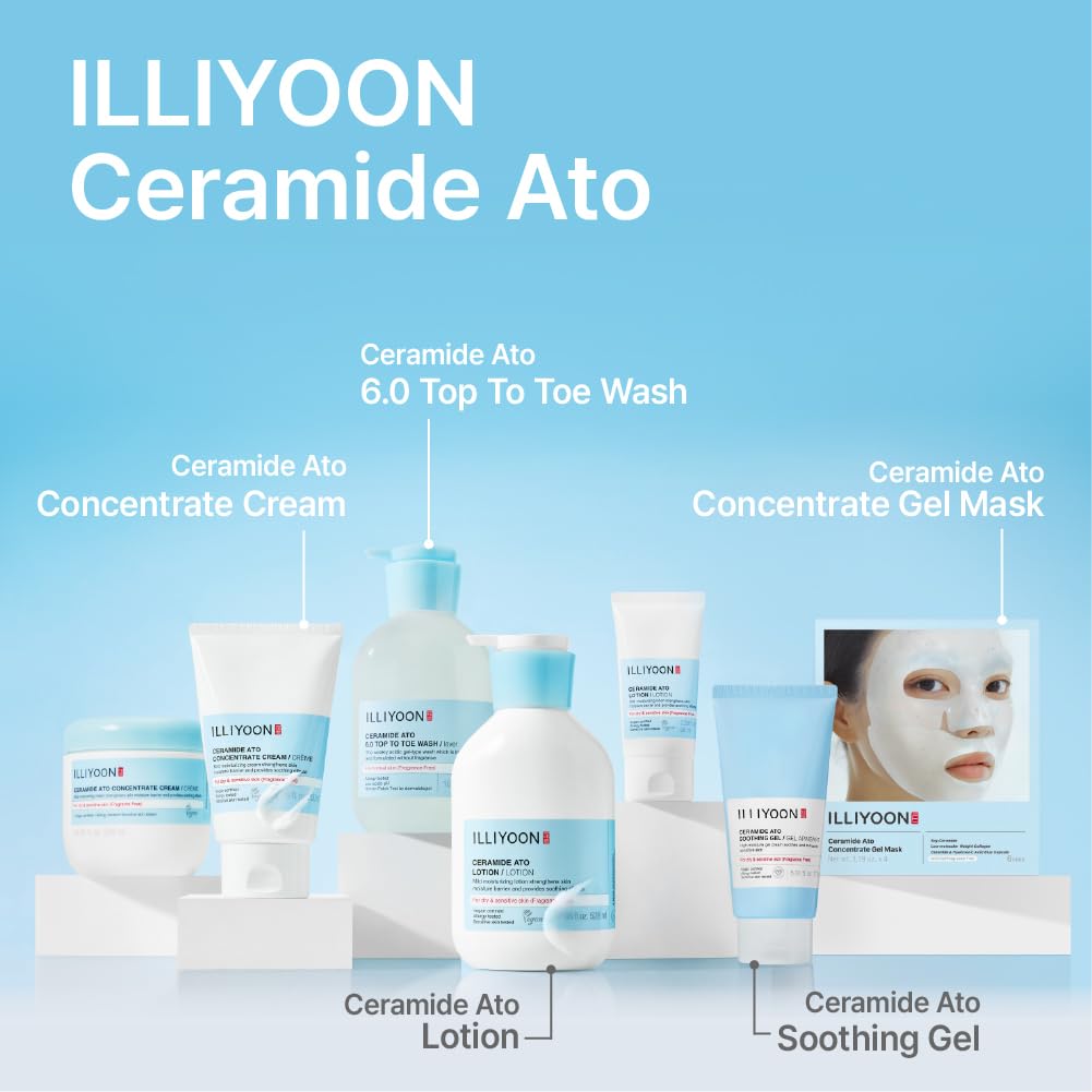 Illiyoon Ceramide Ato Concentrate Gel Mask suited for sensitive skin care routines, gentle hydration.