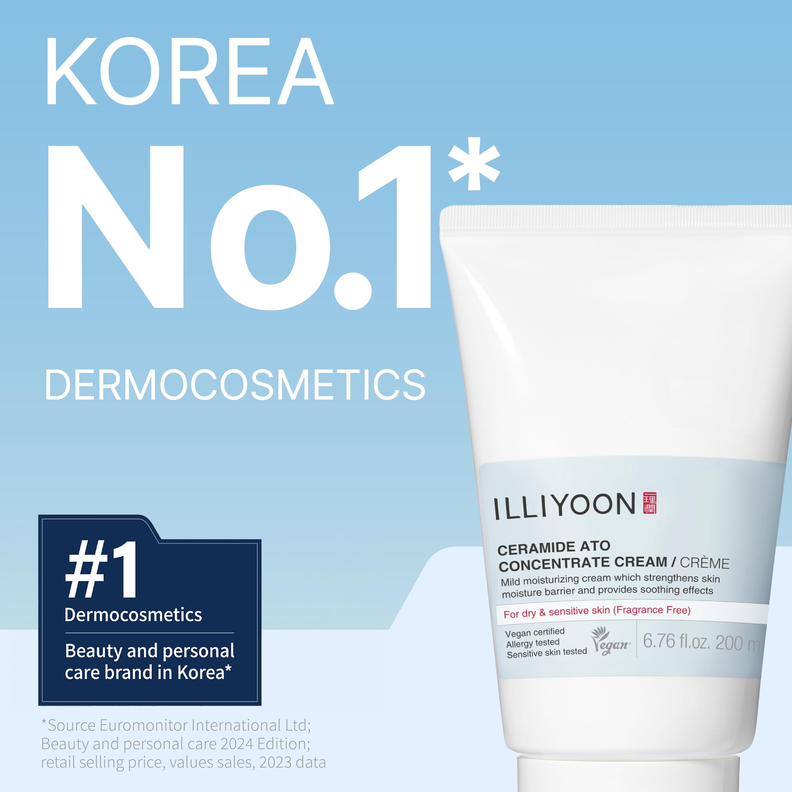 Illiyoon Ceramide Ato Cream jar open for sensitive-skin hydration.