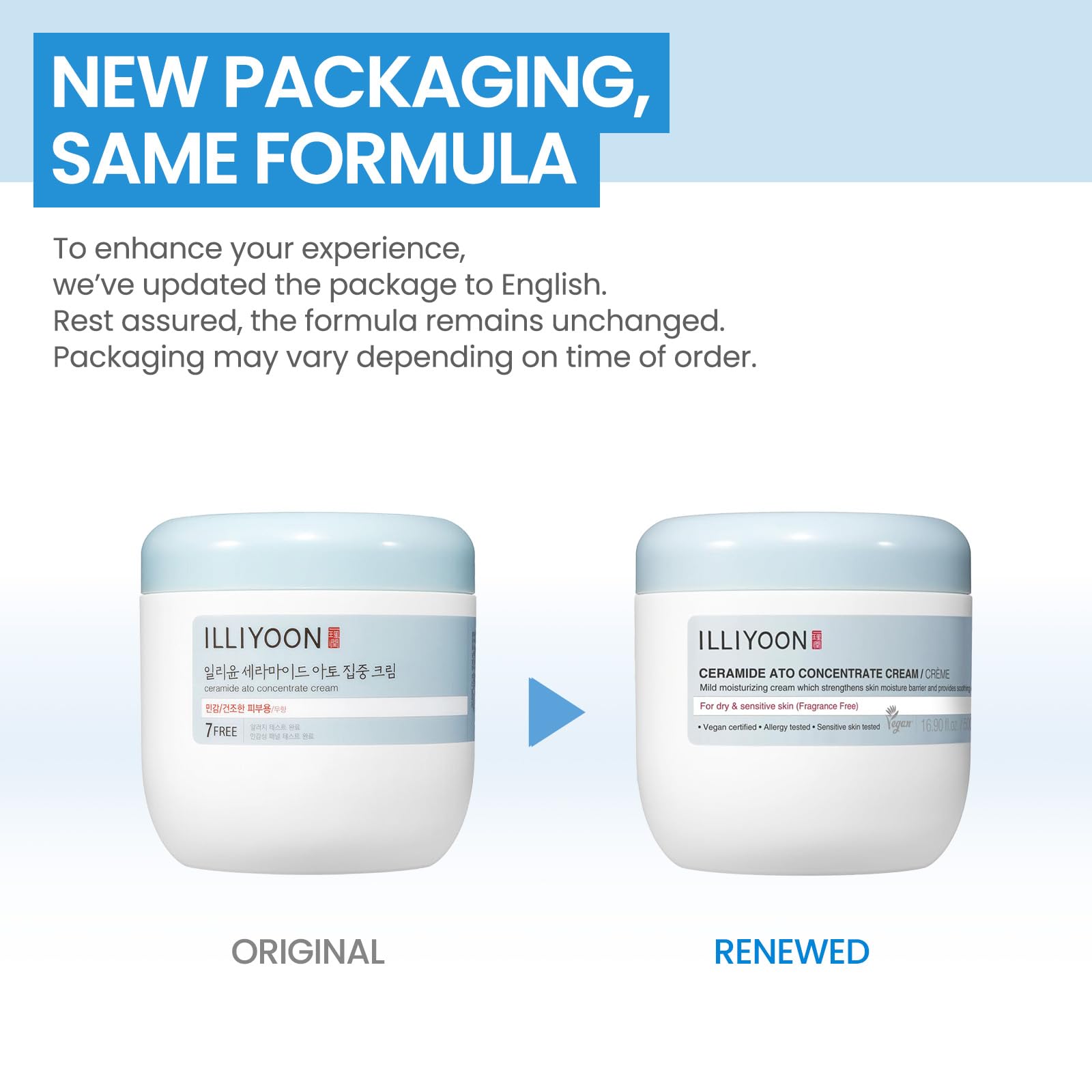 Illiyoon Ceramide Ato Cream label details highlight seven-free formula.