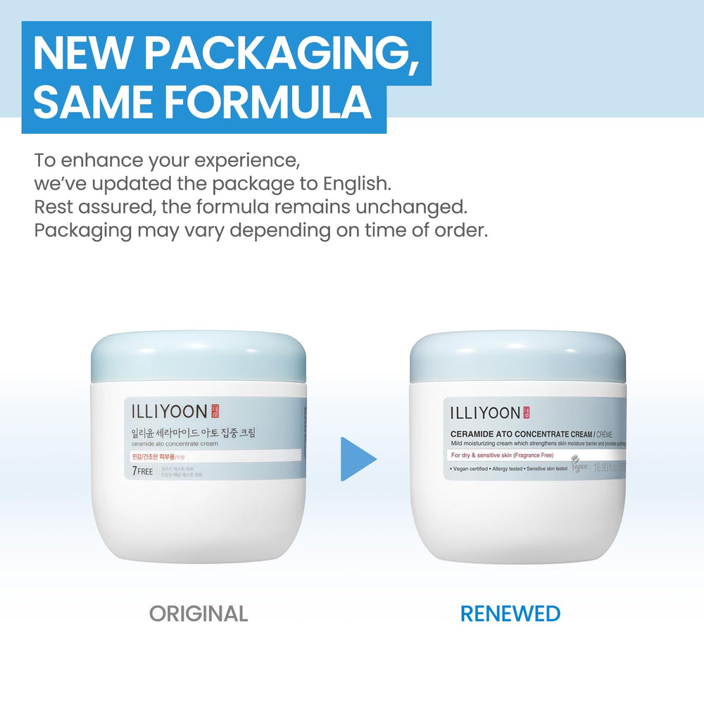 Illiyoon Ceramide Ato Cream label details highlight seven-free formula.