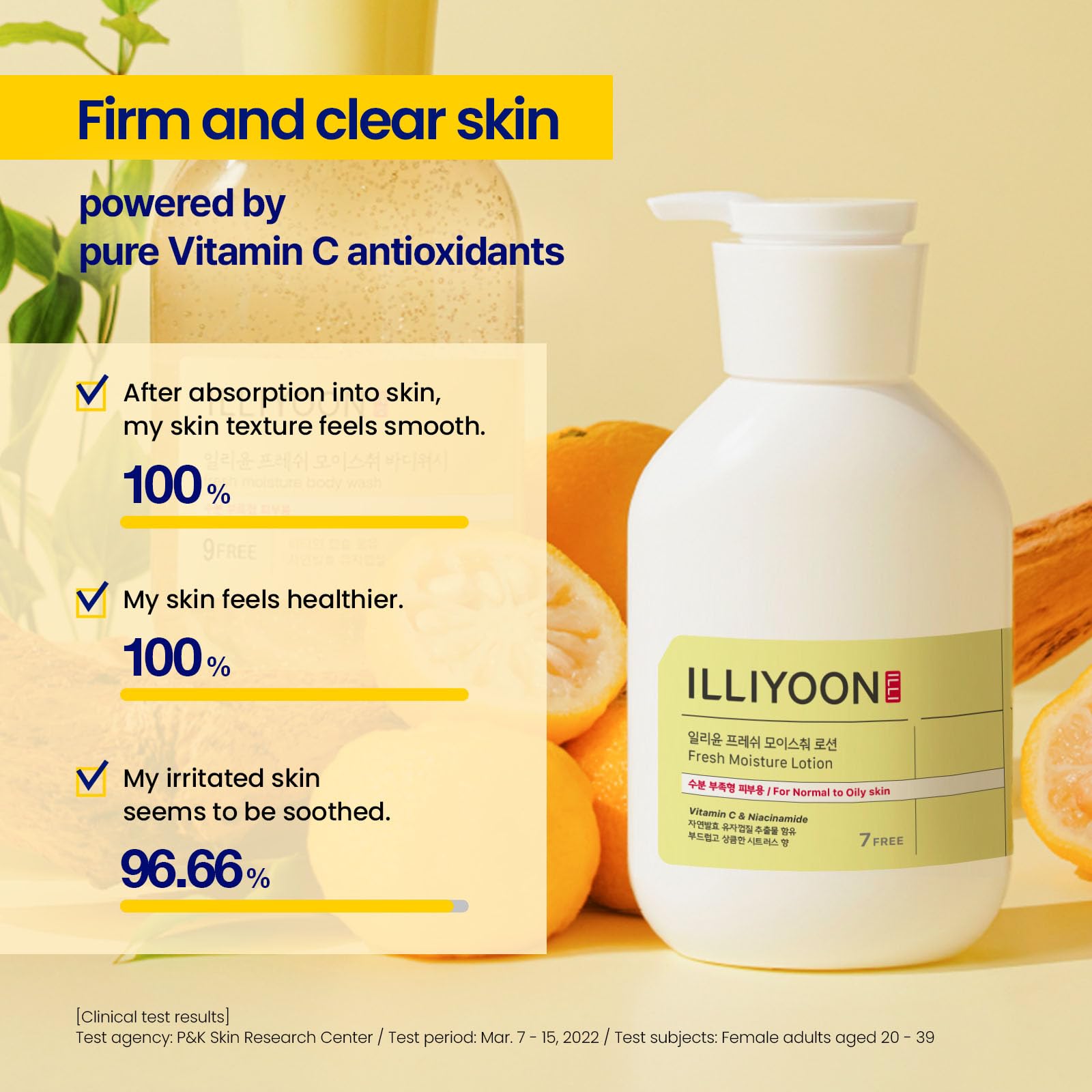 Illiyoon Fresh Moisture Lotion being applied to face—hydration in motion.