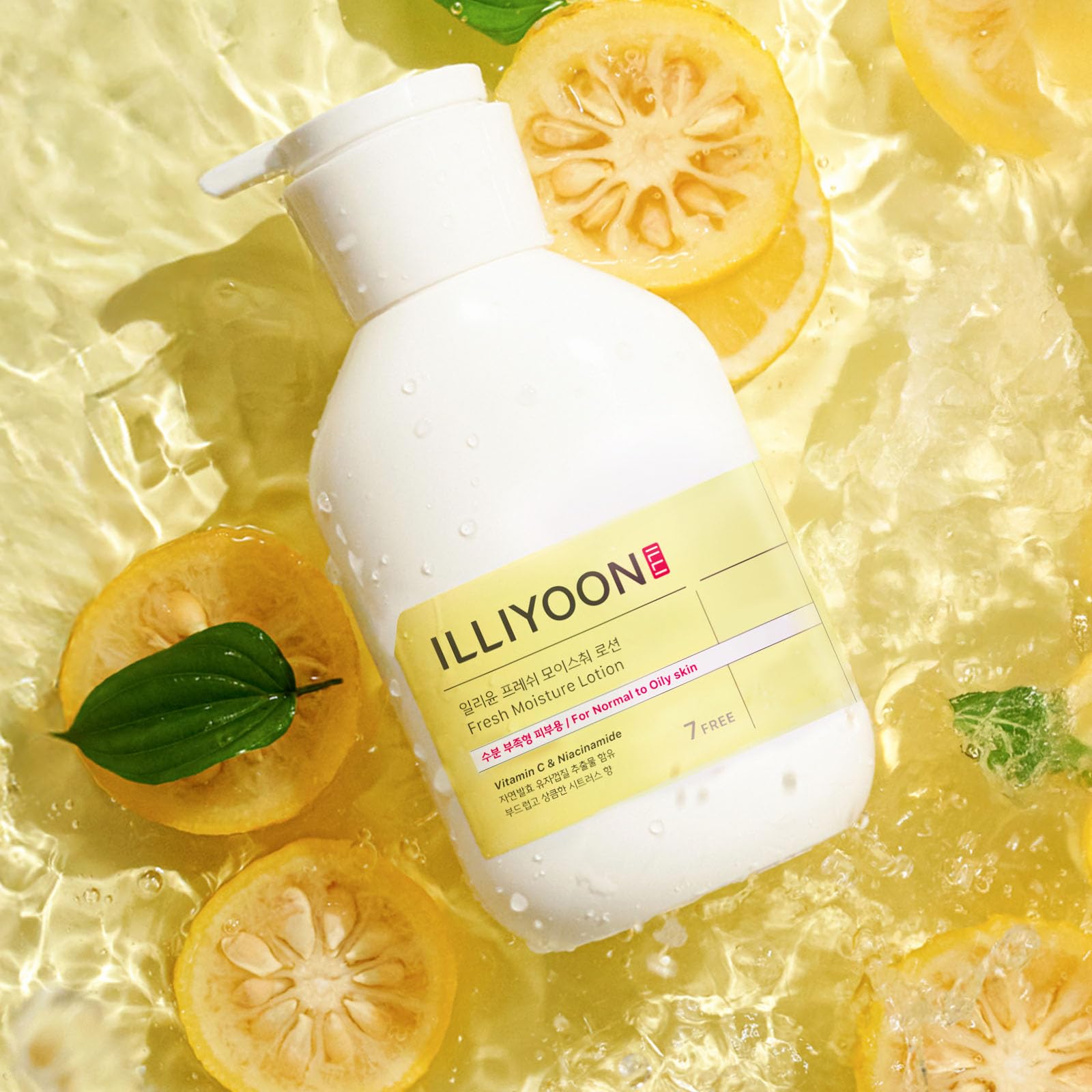 Illiyoon Fresh Moisture Lotion pump dispense—easy, precise application.