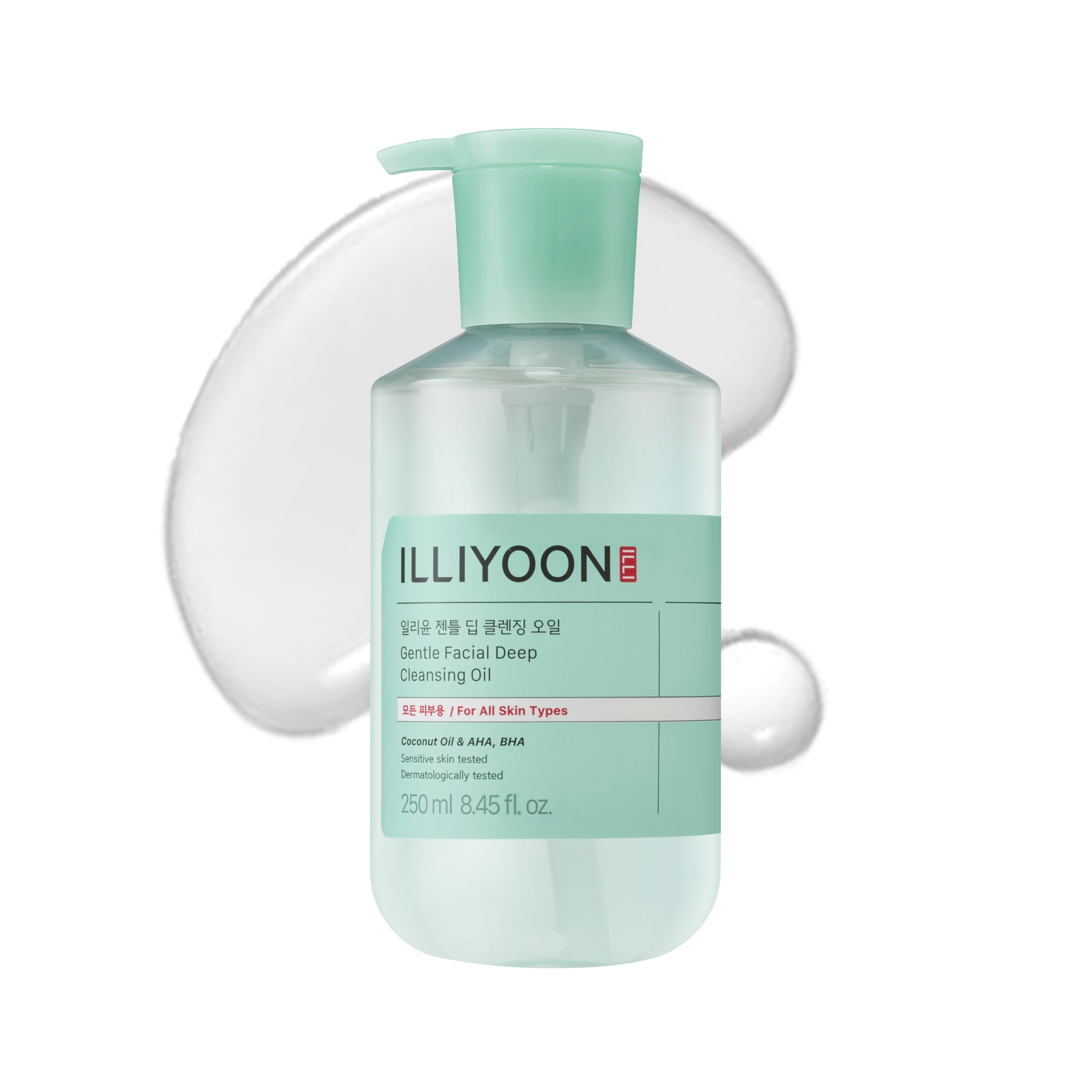 Illiyoon Gentle Deep Cleansing Oil bottle shows lightweight makeup removal benefits