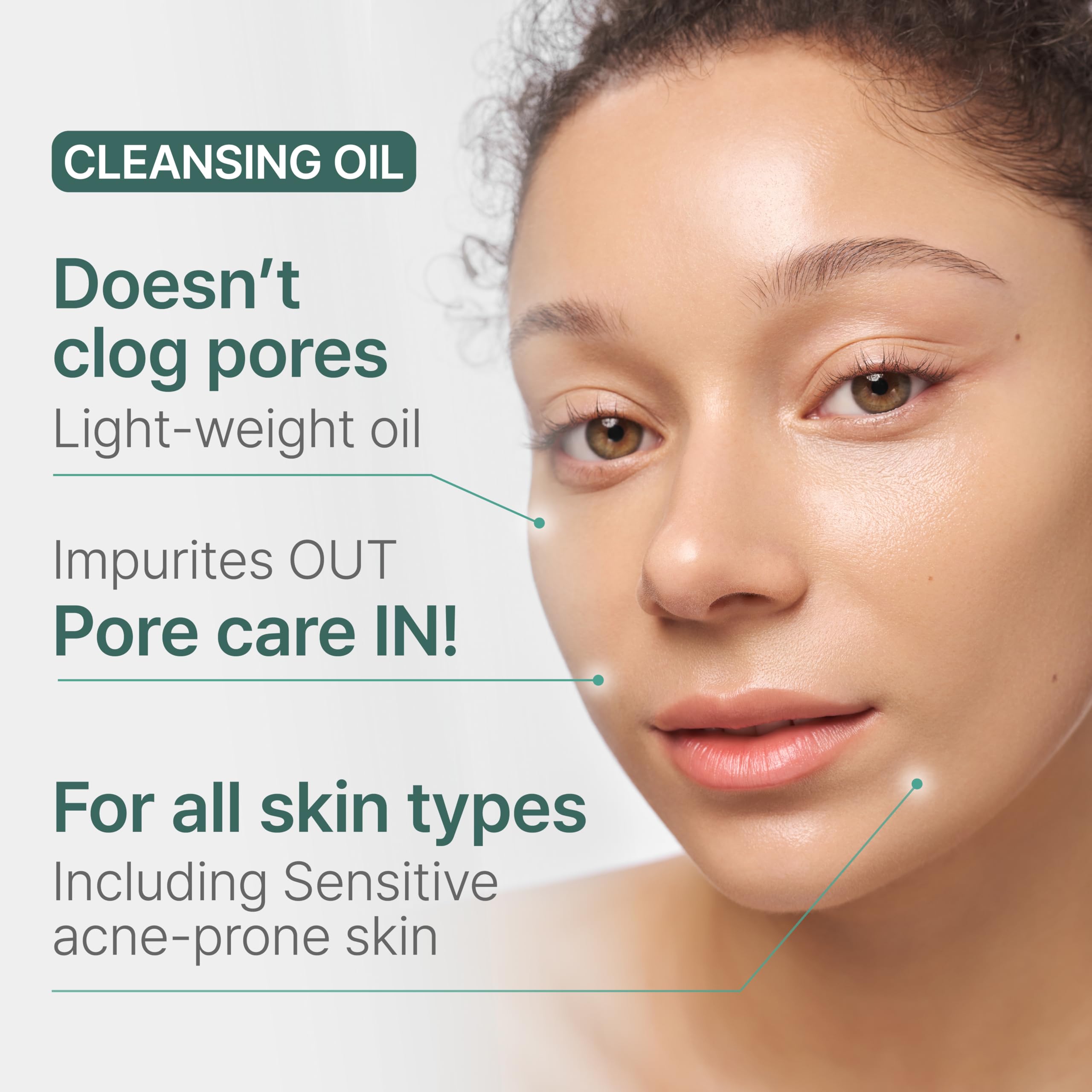 Illiyoon cleansing oil pump close-up highlights quick emulsification for cleansing