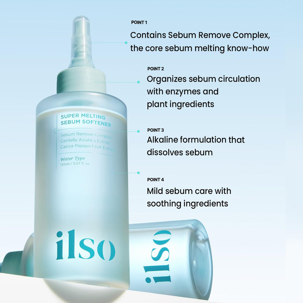 ilso Super Melting Sebum Softener applied foam action demonstrates sebum melting during cleanse