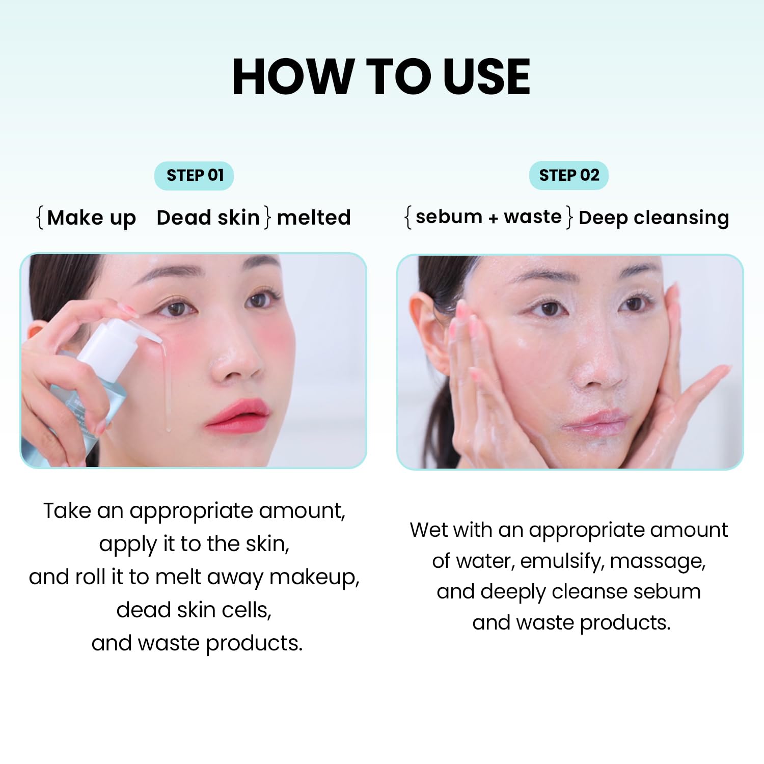 ilso watery texture glides on skin to dissolve impurities