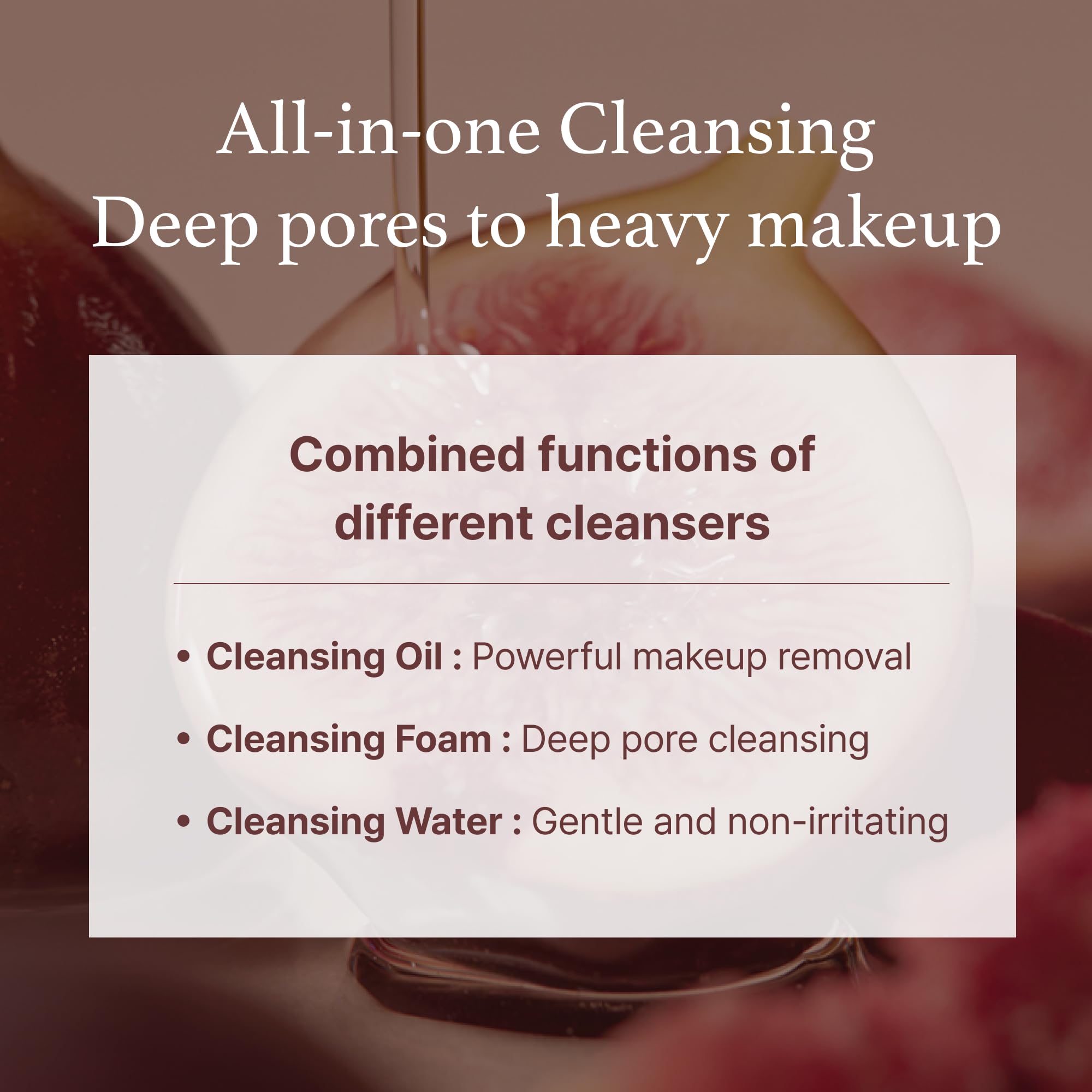 I'm from fig cleansing balm applied on dry skin for makeup melt and cleanse.