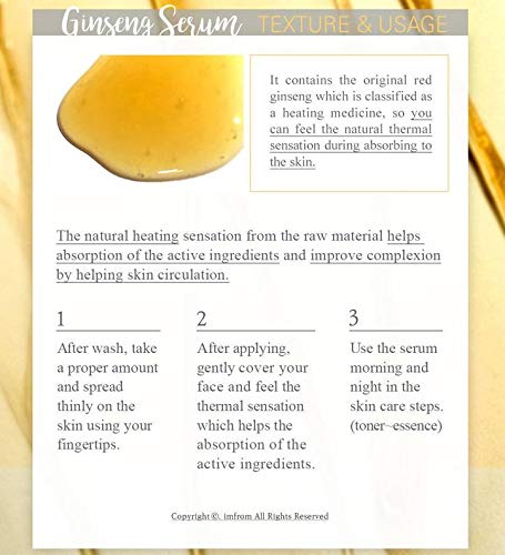 I'm From Ginseng Serum drop-dispense view highlighting easy use for daily routine.