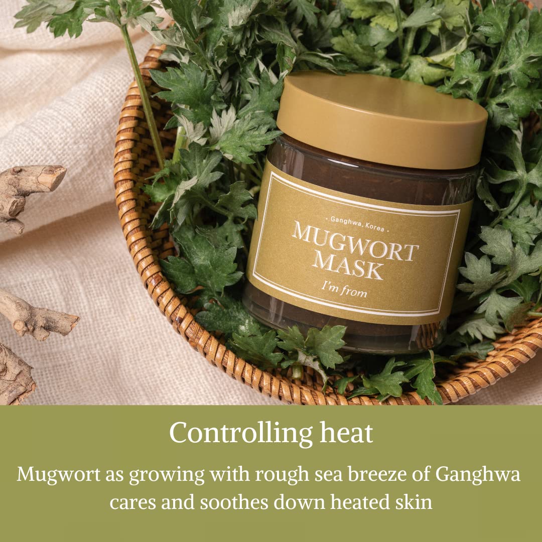I'm From Mugwort Mask gel texture demonstrates smooth application.