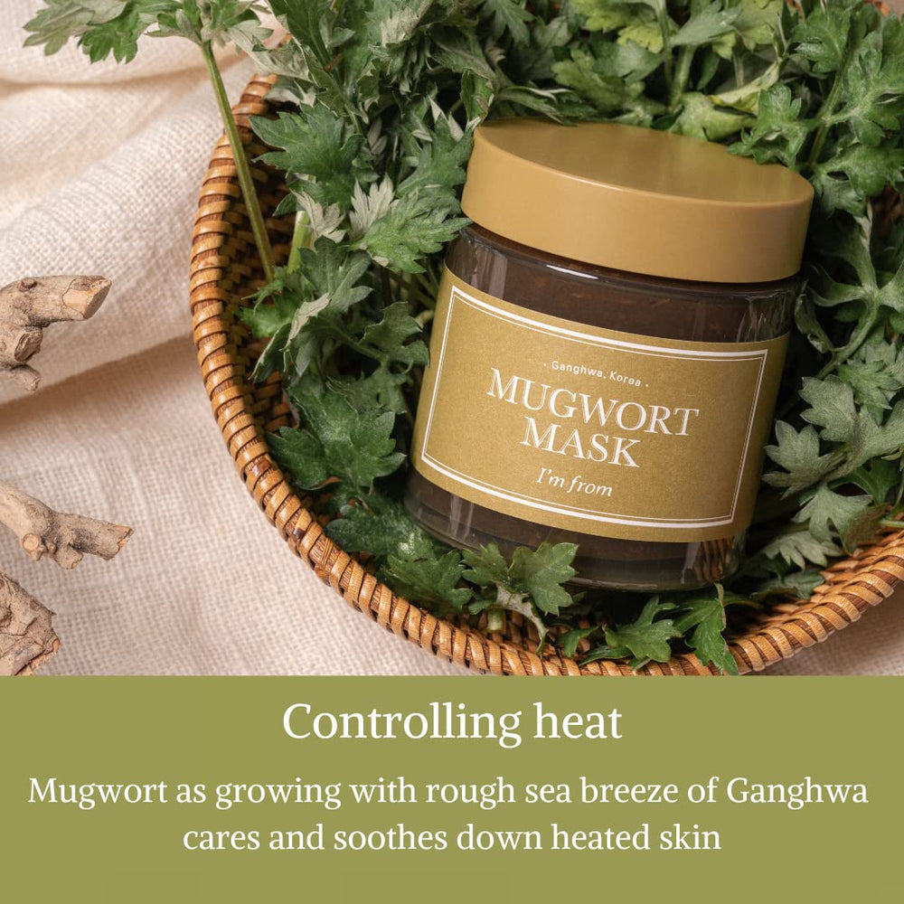 I'm From Mugwort Mask gel texture demonstrates smooth application.