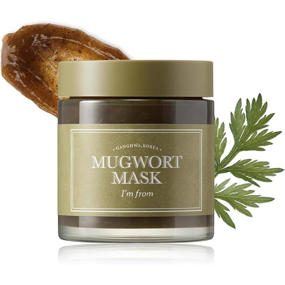 I'm From Mugwort Mask packaging showcases premium mugwort formula for calming routines.