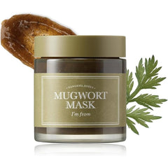 I'm From Mugwort Mask packaging showcases premium mugwort formula for calming routines.