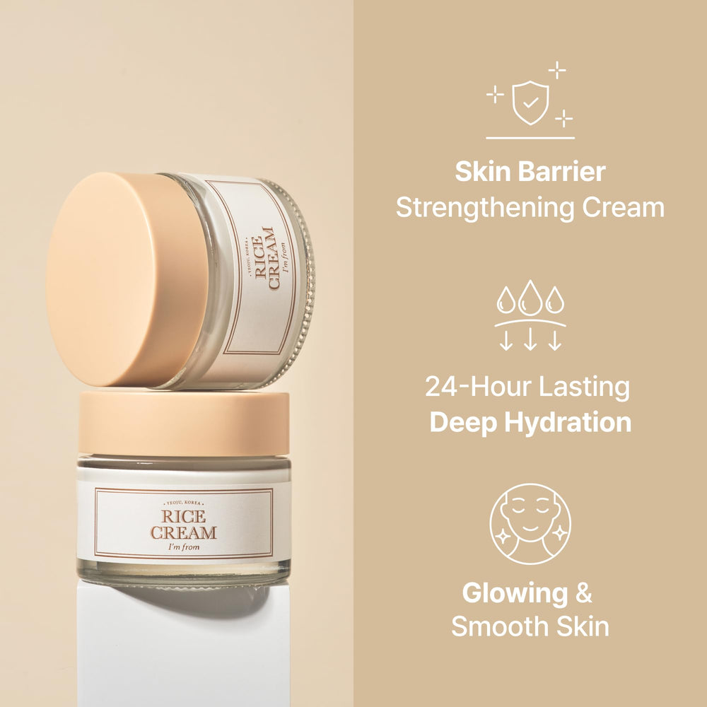 I'm from Rice Cream ceramide barrier-boost for stronger moisture retention