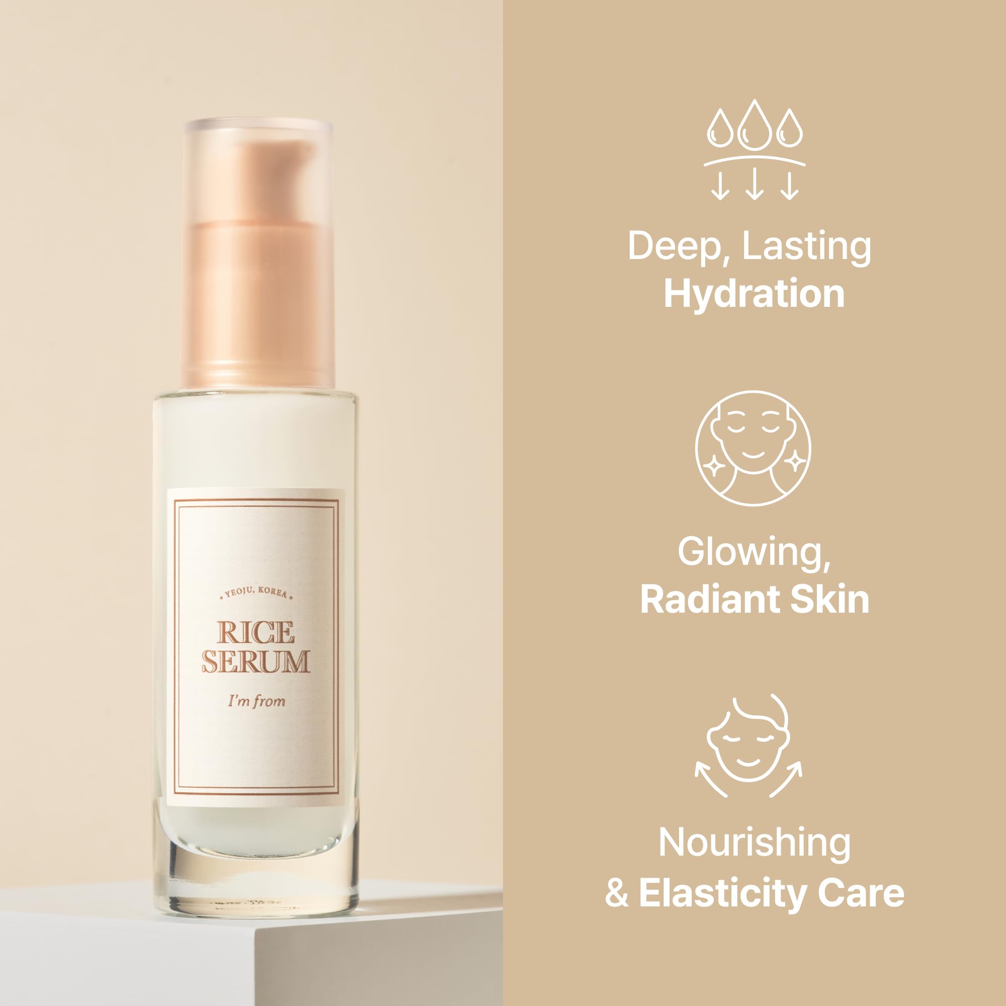 I'm from Rice Serum dropper enables precise application of nourishing serum.
