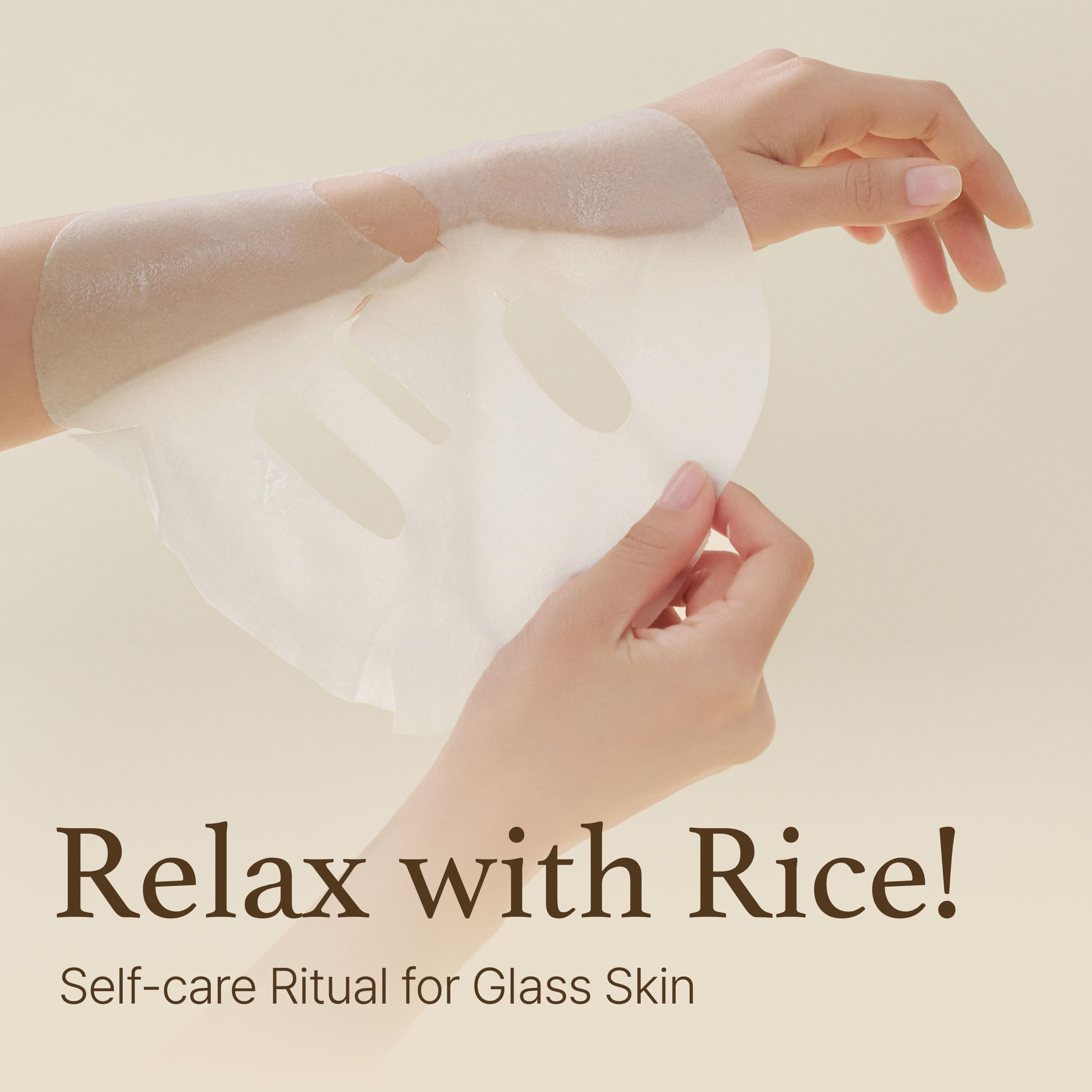I'm from Rice Sheet Mask with niacinamide and adenosine, supporting smooth texture and glow.
