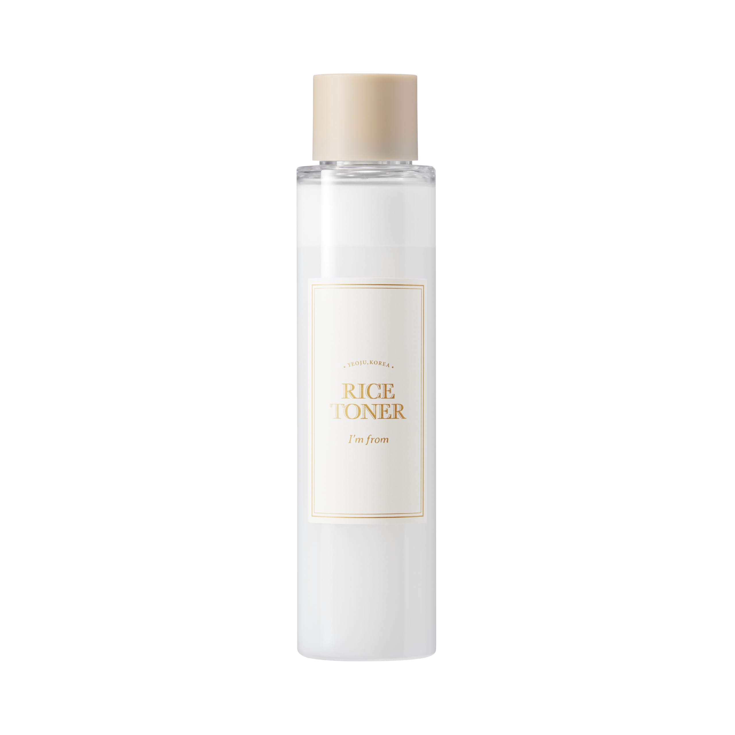 I'm from Rice Toner bottle on a clean vanity for hydrating skin prep