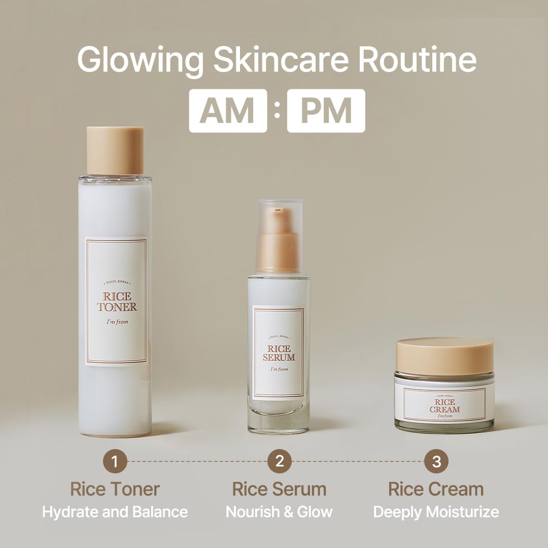 I'm from Rice Toner after-use finish suggesting balanced, glass-skin appearance