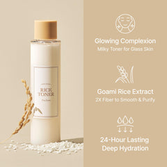 I'm from Rice Toner with niacinamide brightens complexion and refines texture