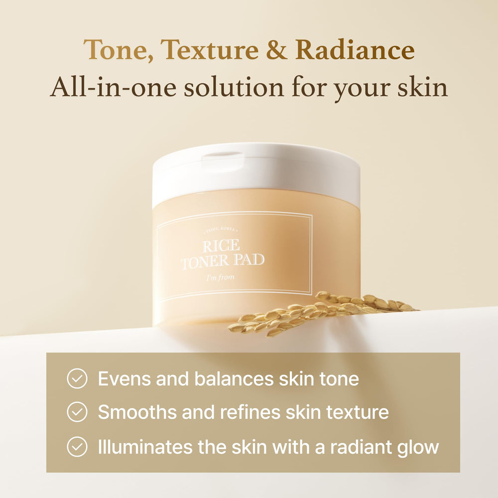 I'm from Rice Toner Pads two-way care use demonstrates toner pack and wipe-off benefits.