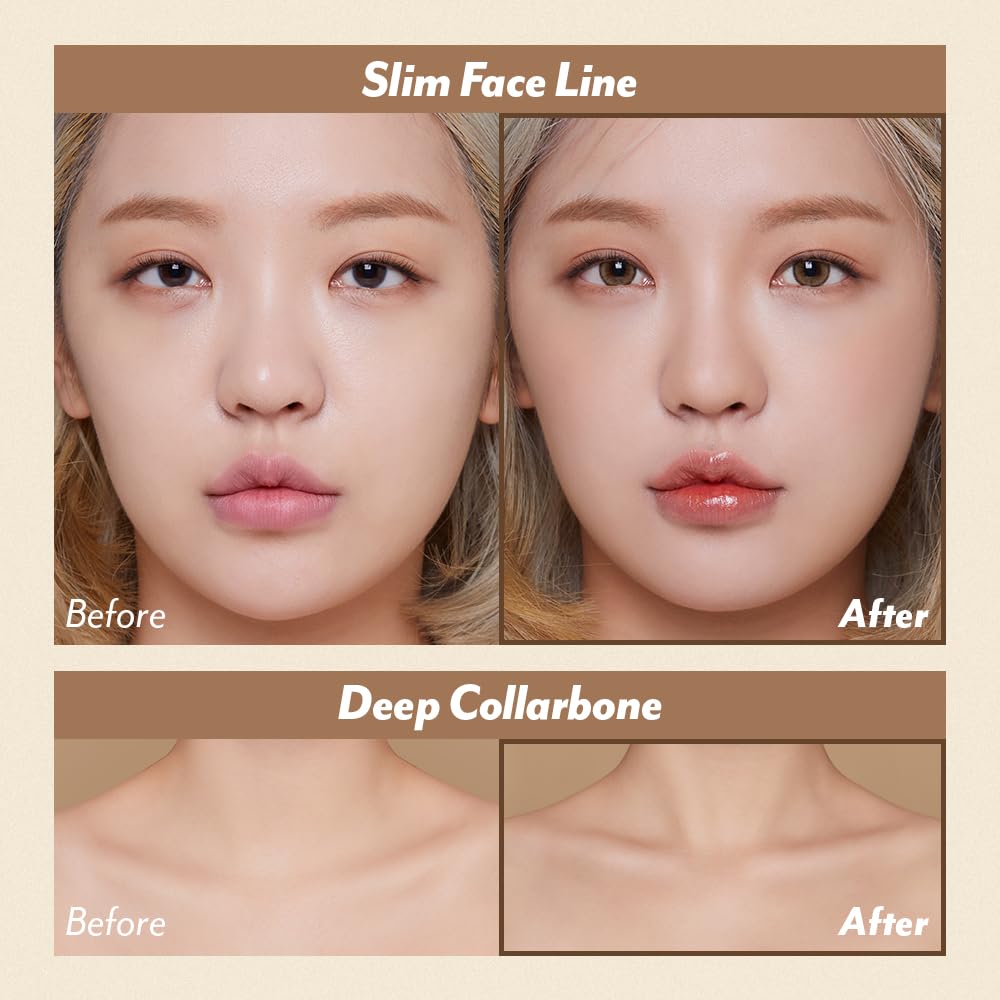 I’M MEME Contour Palette Matte-finish swatches deliver a natural bronze without shine.