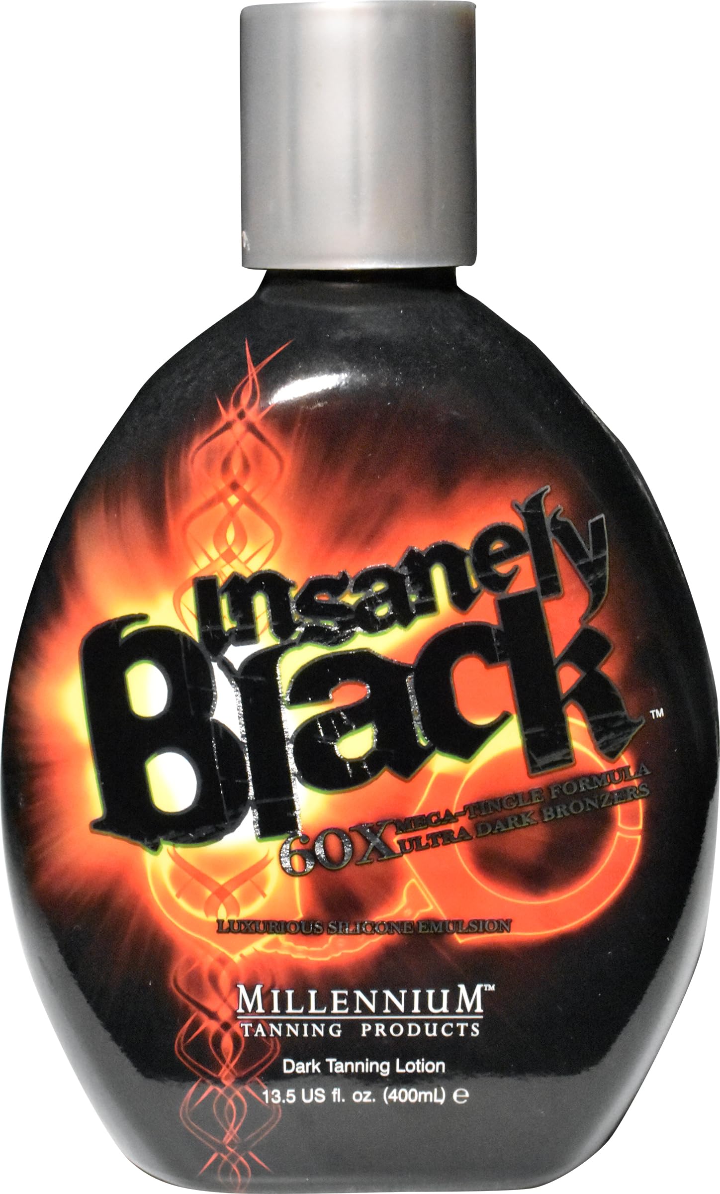 Millennium Tanning Insanely Black 60x Mega Tingle Dark Tanning Lotion – 13.5 oz