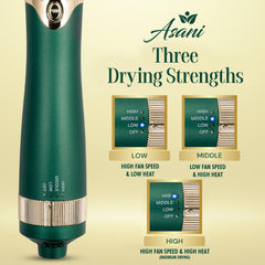 Asani Hot Air Brush | Multipurpose Dryer Brush with Interchangeable Heads