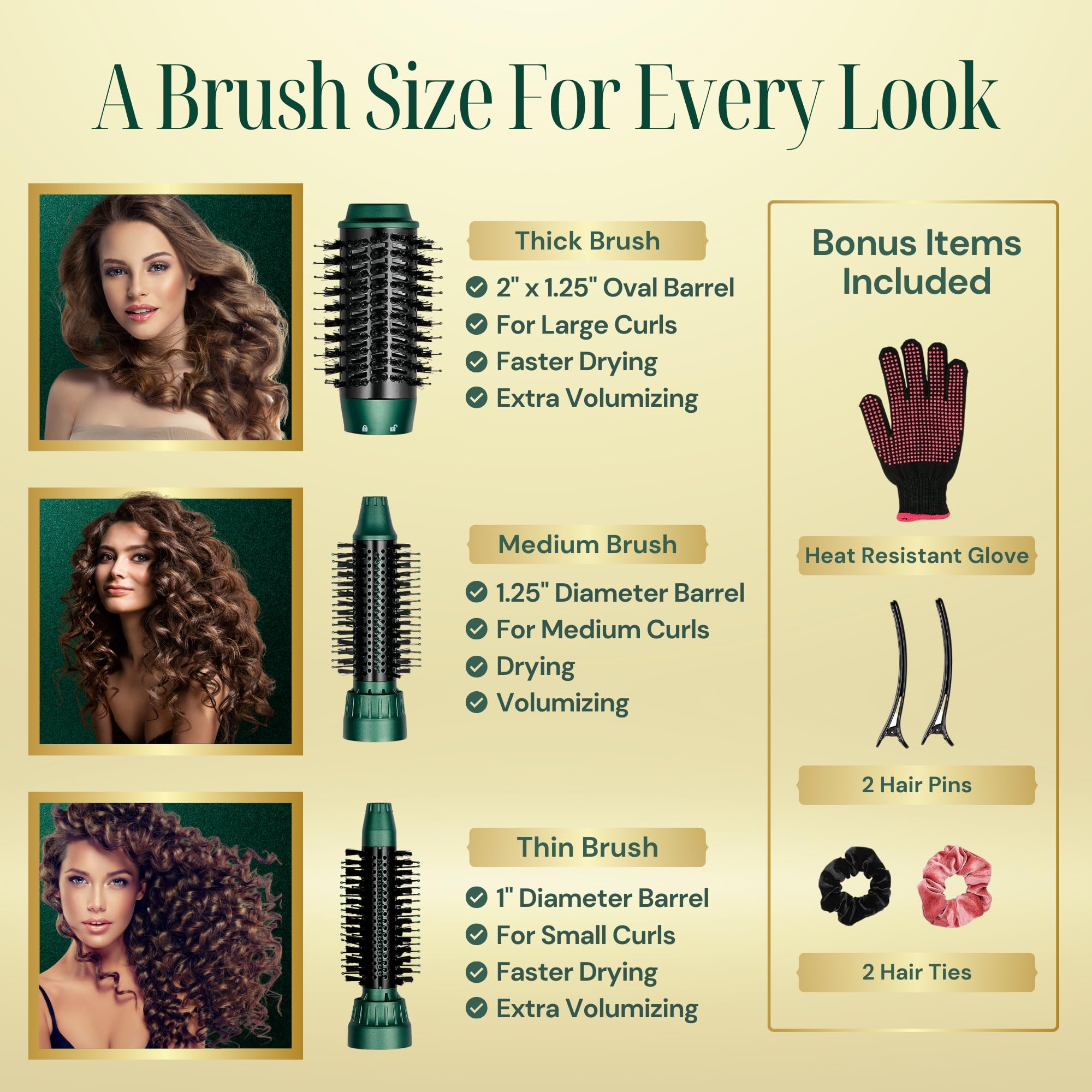 Asani Hot Air Brush | Multipurpose Dryer Brush with Interchangeable Heads