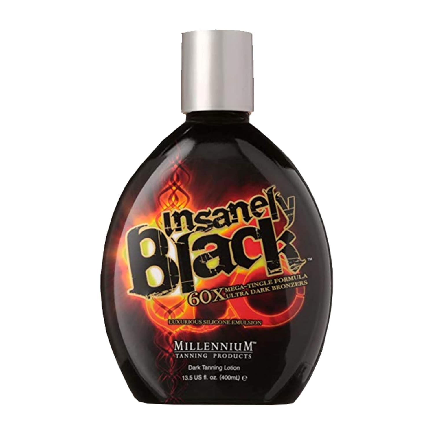 Millennium Tanning Insanely Black 60x Mega Tingle Dark Tanning Lotion – 13.5 oz