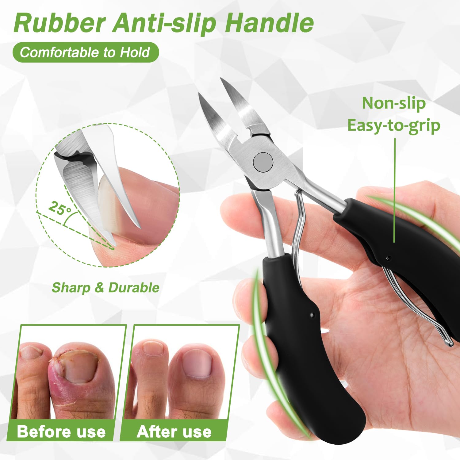 Trimlyx Thick Nail Toenail Clippers – Heavy-Duty Senior 5-Piece