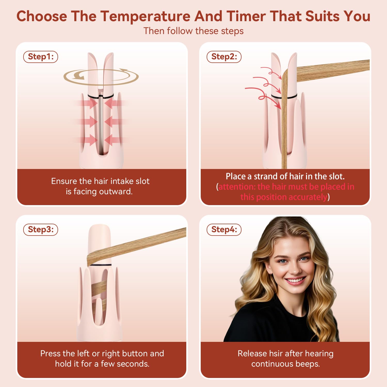 CHIKYO 3 in 1 Multifunctional Hot Tool, Automatic Curling Irons with 2 Ceramic Barrel(1", 1.25") & Hair Straightener Brush, Hair Curler & Straightening Comb with 3 Temp & Timer & Negative Ions