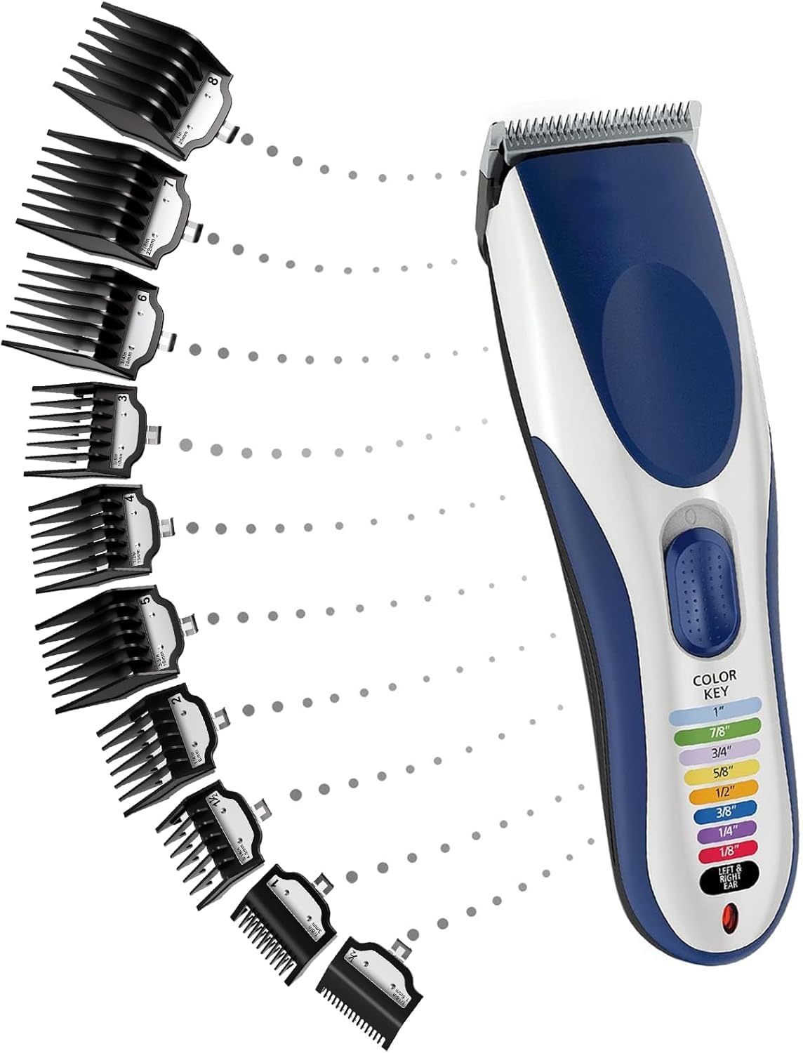 Professional for Wahl Clipper Guards Set, 10 Pcs Coded Cutting Guides #3170-400- 1/16” to 1” Compatible with All Wahl Clippers
