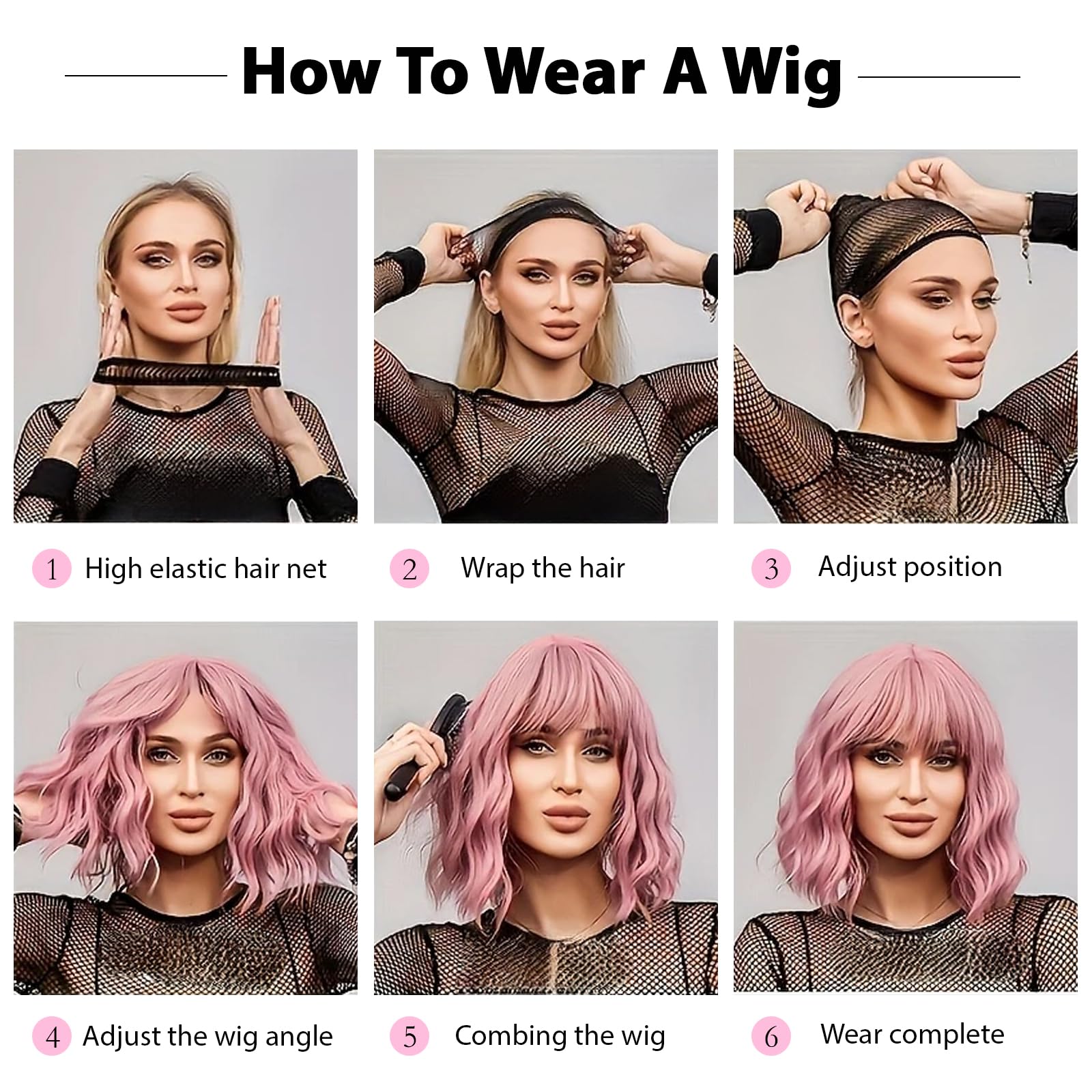Monaluxe Synthetic Bob Wig with Bangs for Women Burgundy Synthetic Heat Resistant Loose Curly Wavy Wig Short Wine Red Glueless Bob Wig Everyday Hairstyle