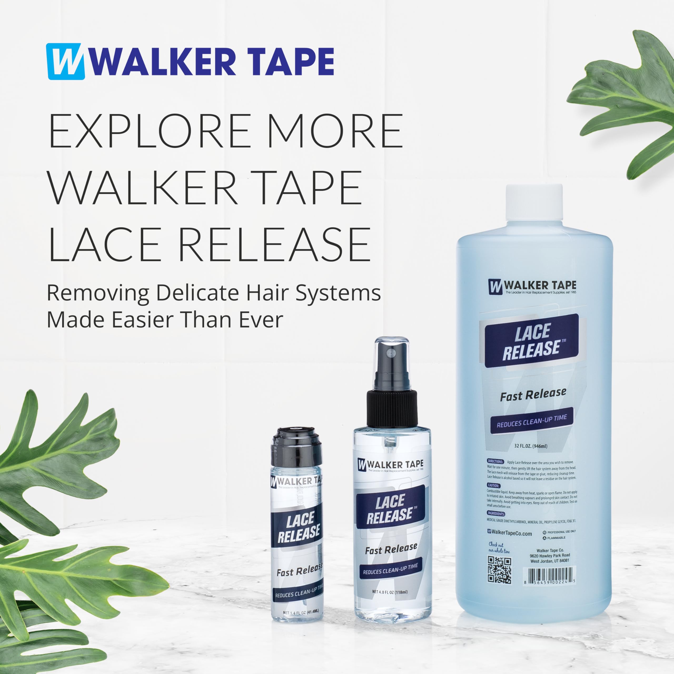 Walker Tape Lace Release - Non-Oily Adhesive Remover for Lace & Mesh, 4 oz Spray