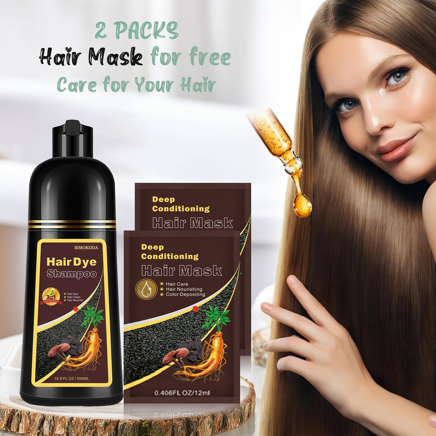 Fvquhvo Coffee Hair Dye Shampoo – Quick, Long-Lasting Brown Color