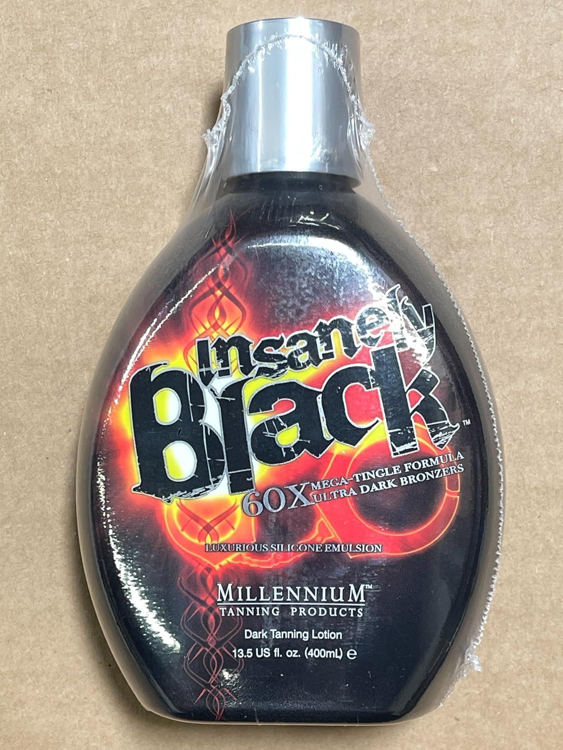 Millennium Tanning Insanely Black 60x Mega Tingle Dark Tanning Lotion – 13.5 oz