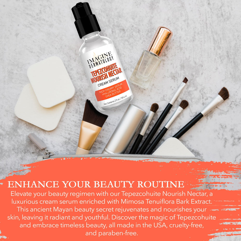 Imagine Dermatology Tepezcohuite Nourish Nectar ingredients list hints at hyaluronic acid and shea butter