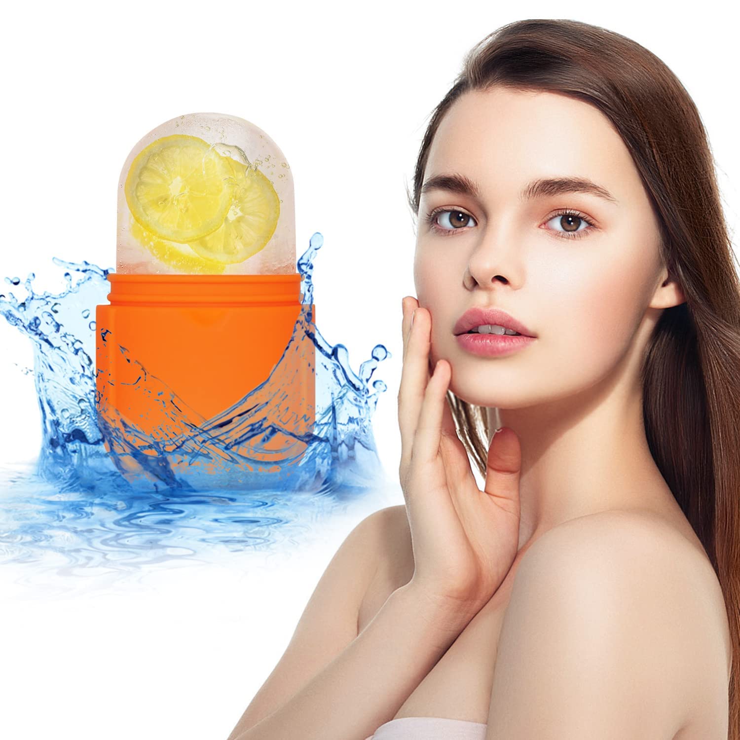 IMEASY orange ice-roller packaging showcases a gift-ready self-care product.