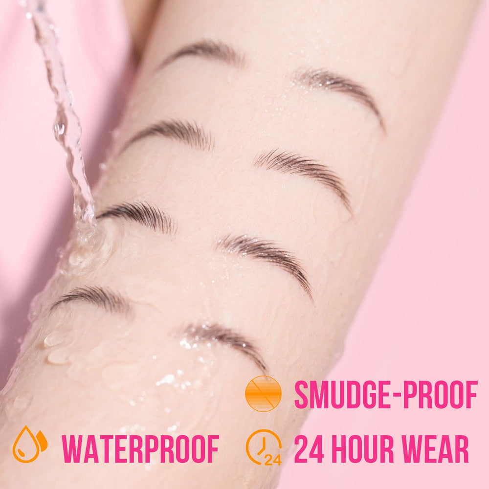 iMethod clear brow gel wand demonstrates soft lift and hold