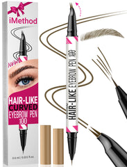 iMethod Curved Eyebrow Pen curved-tip creates natural hair-like strokes for everyday brows