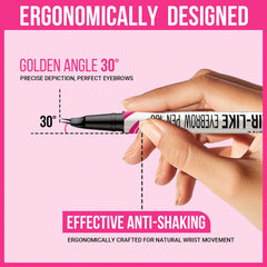iMethod Curved Eyebrow Pen precise-brush-tip defines sparse brows with precise, realistic strokes