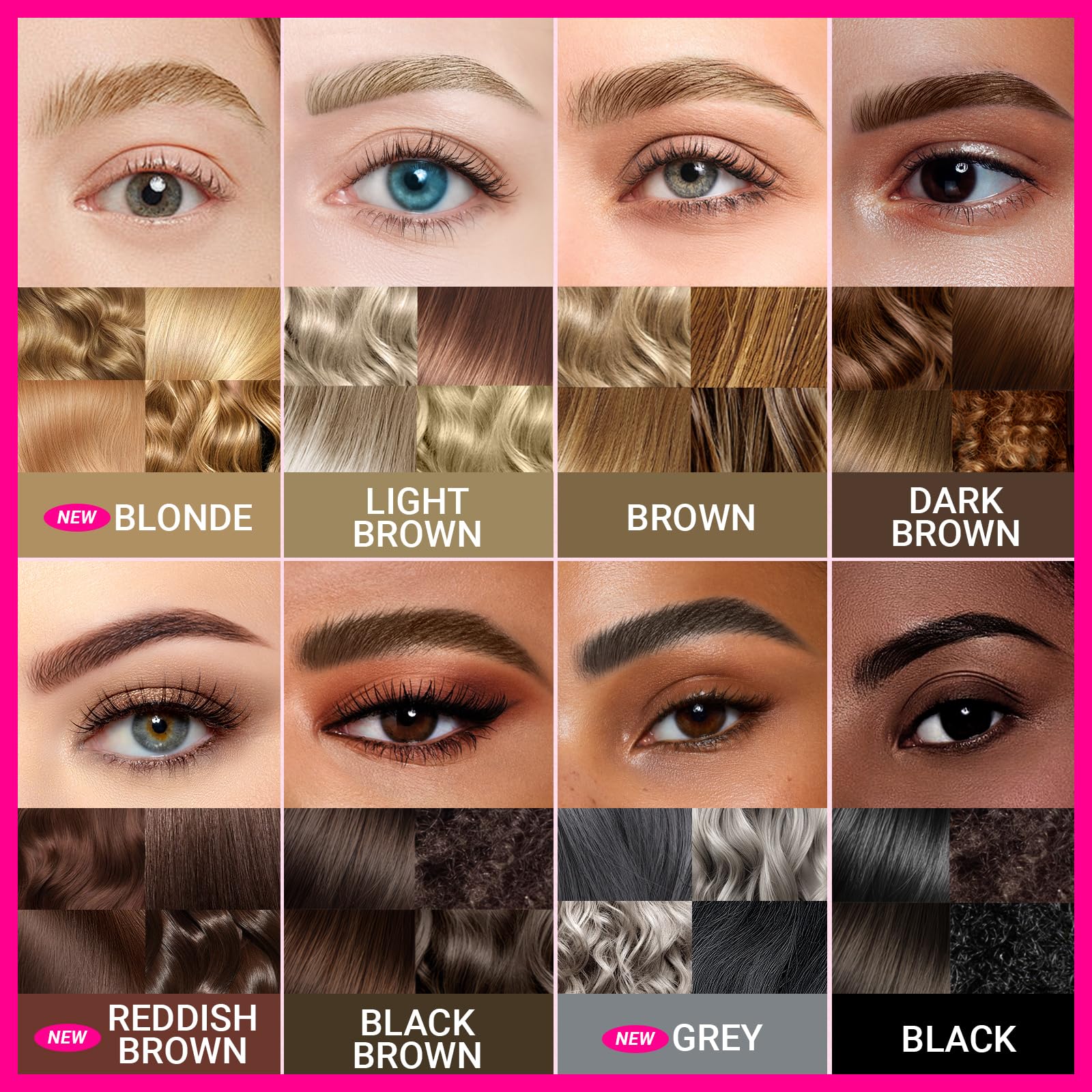 iMethod Curved Eyebrow Pen shade range matches many hair colors and tones