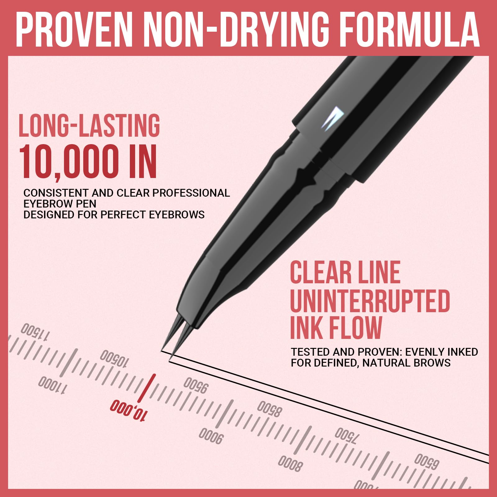 iMethod Curved Eyebrow Pen waterproof formula prevents smudging.